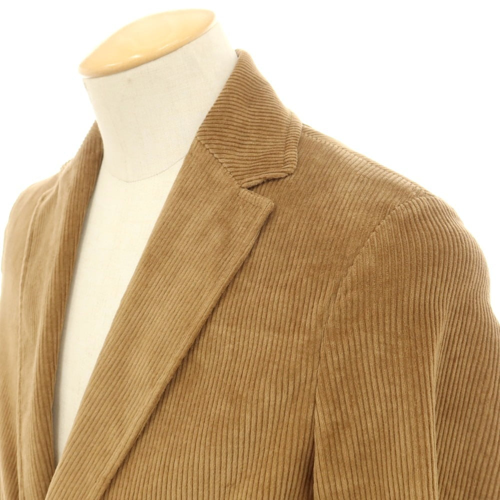 【中古】ティージャケット T-JACKET コットンカシミヤ コーデュロイ カジュアルジャケット ブラウン【 S 】【 状態ランクB 】【 メンズ 】 [CPD]
