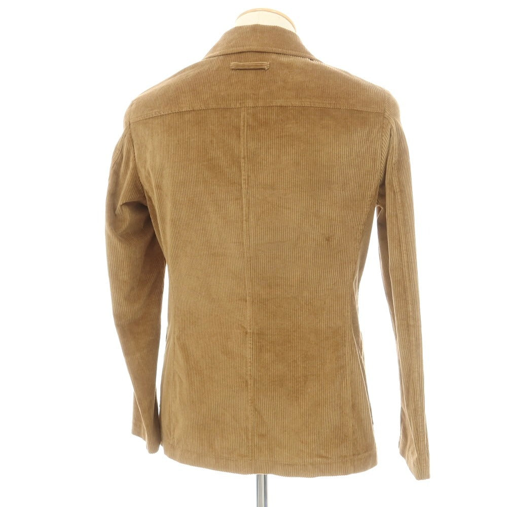 【中古】ティージャケット T-JACKET コットンカシミヤ コーデュロイ カジュアルジャケット ブラウン【 S 】【 状態ランクB 】【 メンズ 】 [CPD]