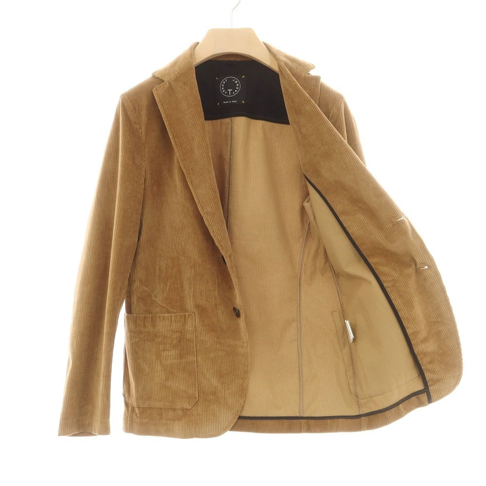 【中古】ティージャケット T-JACKET コットンカシミヤ コーデュロイ カジュアルジャケット ブラウン【 S 】【 状態ランクB 】【 メンズ 】 [CPD]