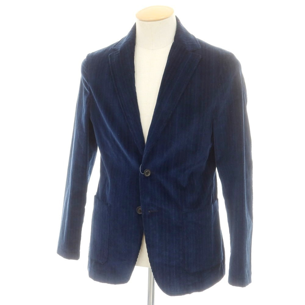 【中古】ティージャケット T-JACKET ストレッチコットン コーデュロイ カジュアルジャケット ネイビー系【 S 】【 状態ランクB 】【 メンズ 】