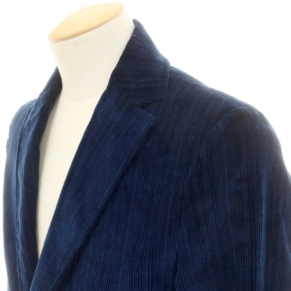 【中古】ティージャケット T-JACKET ストレッチコットン コーデュロイ カジュアルジャケット ネイビー系【 S 】【 状態ランクB 】【 メンズ 】