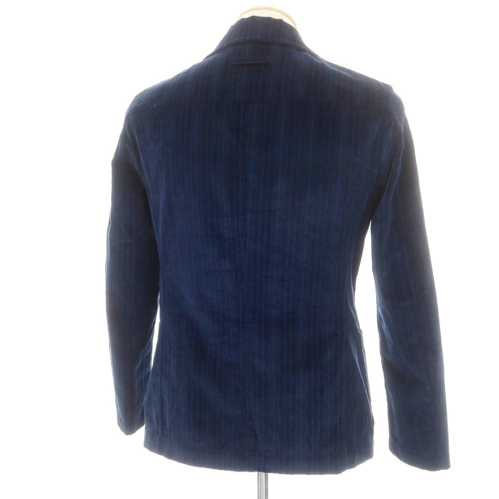 【中古】ティージャケット T-JACKET ストレッチコットン コーデュロイ カジュアルジャケット ネイビー系【 S 】【 状態ランクB 】【 メンズ 】