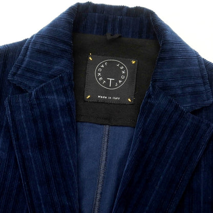 【中古】ティージャケット T-JACKET ストレッチコットン コーデュロイ カジュアルジャケット ネイビー系【 S 】【 状態ランクB 】【 メンズ 】