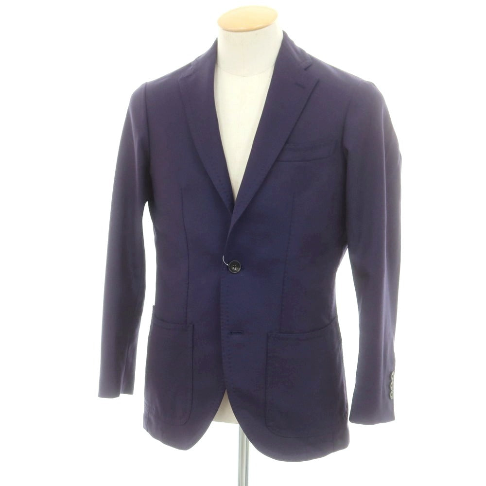 【中古】グリーンレーベルリラクシング green label relaxing ×サルトリアリング ウールポリエステル テーラードジャケット パープルネイビー系【 42 】【 状態ランクB 】【 メンズ 】
