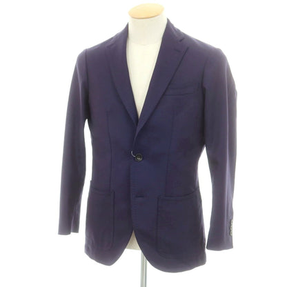 【中古】グリーンレーベルリラクシング green label relaxing ×サルトリアリング ウールポリエステル テーラードジャケット パープルネイビー系【 42 】【 状態ランクB 】【 メンズ 】