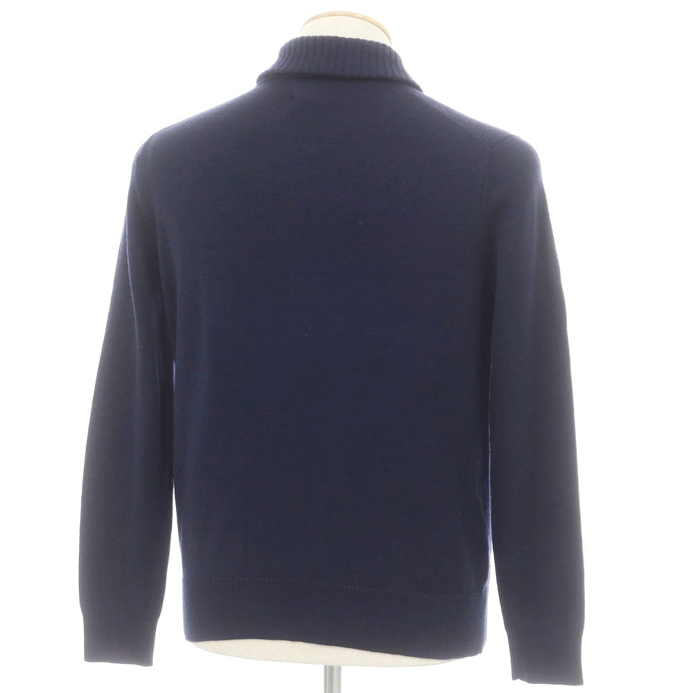【中古】ビームス BEAMS ウール 襟付き カーディガン ネイビー【 S 】【 状態ランクC 】【 メンズ 】