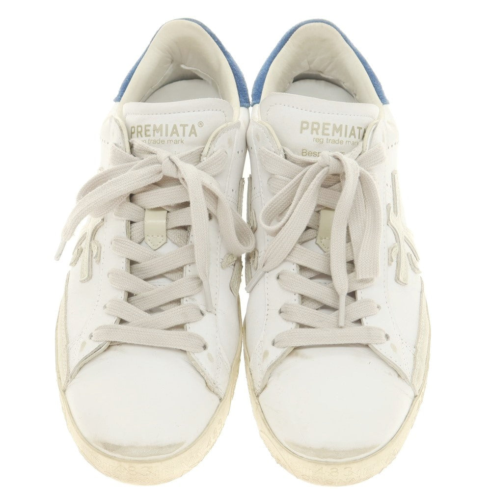 【中古】プレミアータ PREMIATA USED加工 レザー スニーカー ホワイト【 40 】【 状態ランクB 】【 メンズ 】