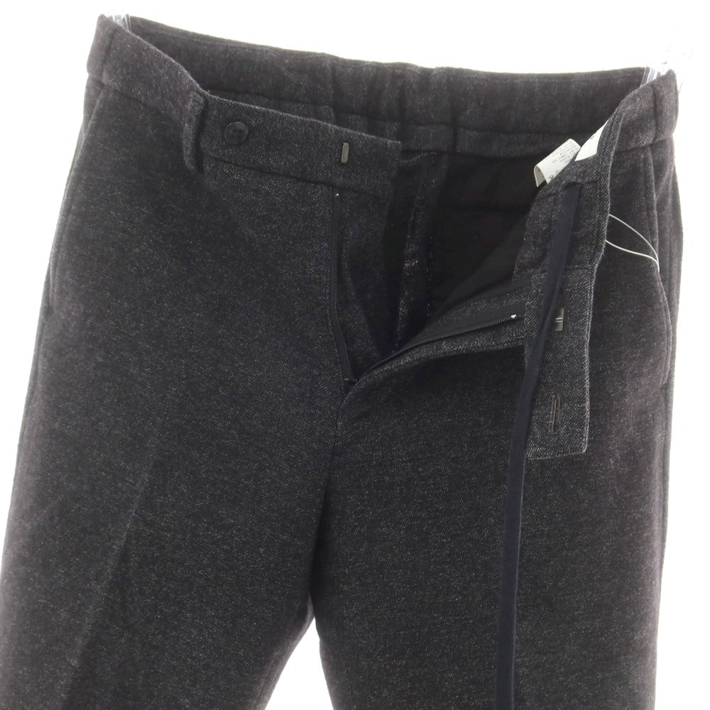 【中古】トゥモローランド TOMORROWLAND ウールコットン ジャージー イージースラックスパンツ ブラックxライトグレー【 S 】【 状態ランクB 】【 メンズ 】