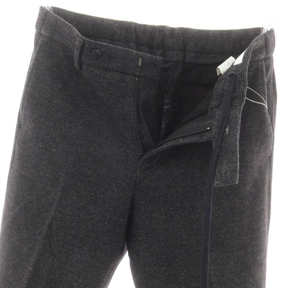 【中古】トゥモローランド TOMORROWLAND ウールコットン ジャージー イージースラックスパンツ ブラックxライトグレー【 S 】【 状態ランクB 】【 メンズ 】