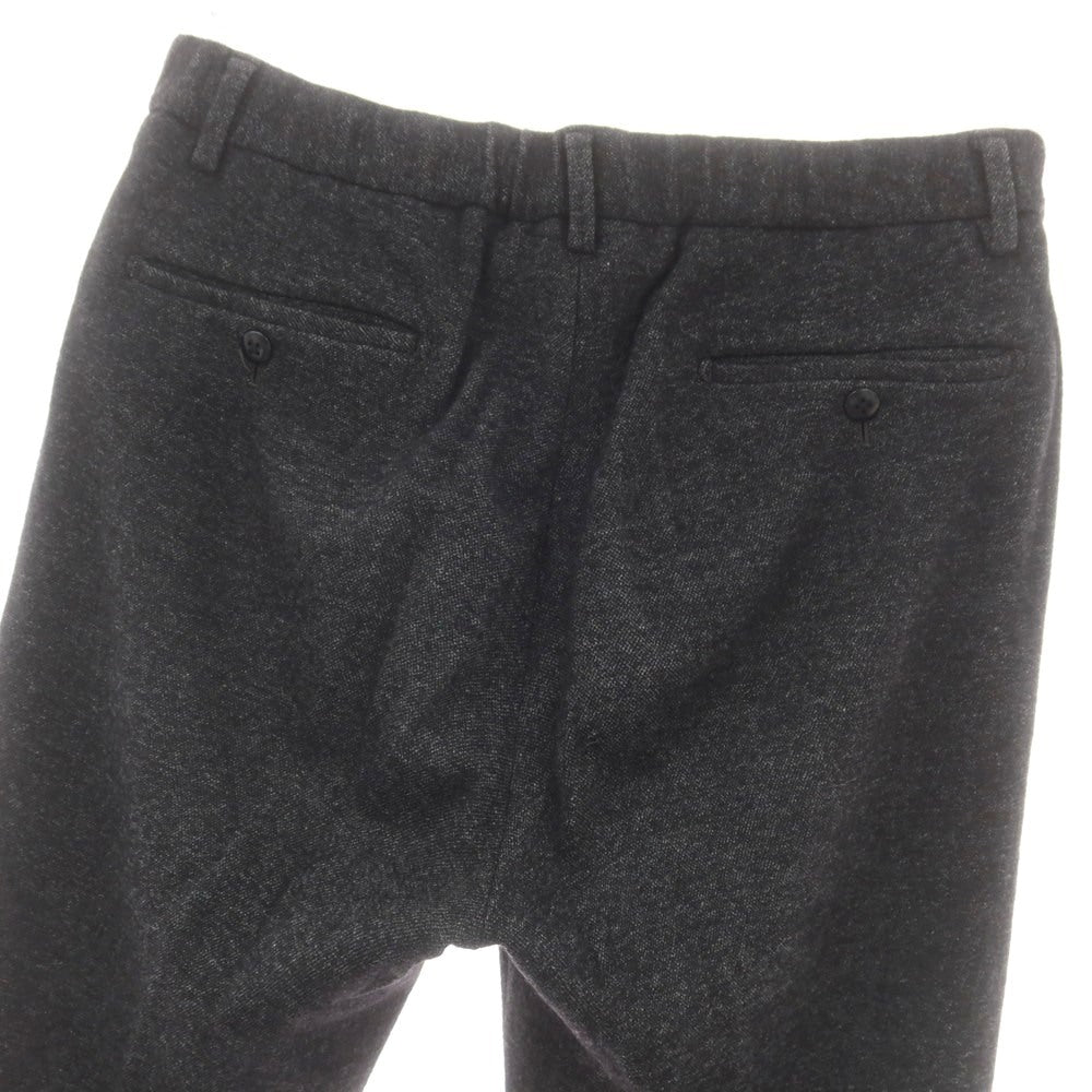 【中古】トゥモローランド TOMORROWLAND ウールコットン ジャージー イージースラックスパンツ ブラックxライトグレー【 S 】【 状態ランクB 】【 メンズ 】