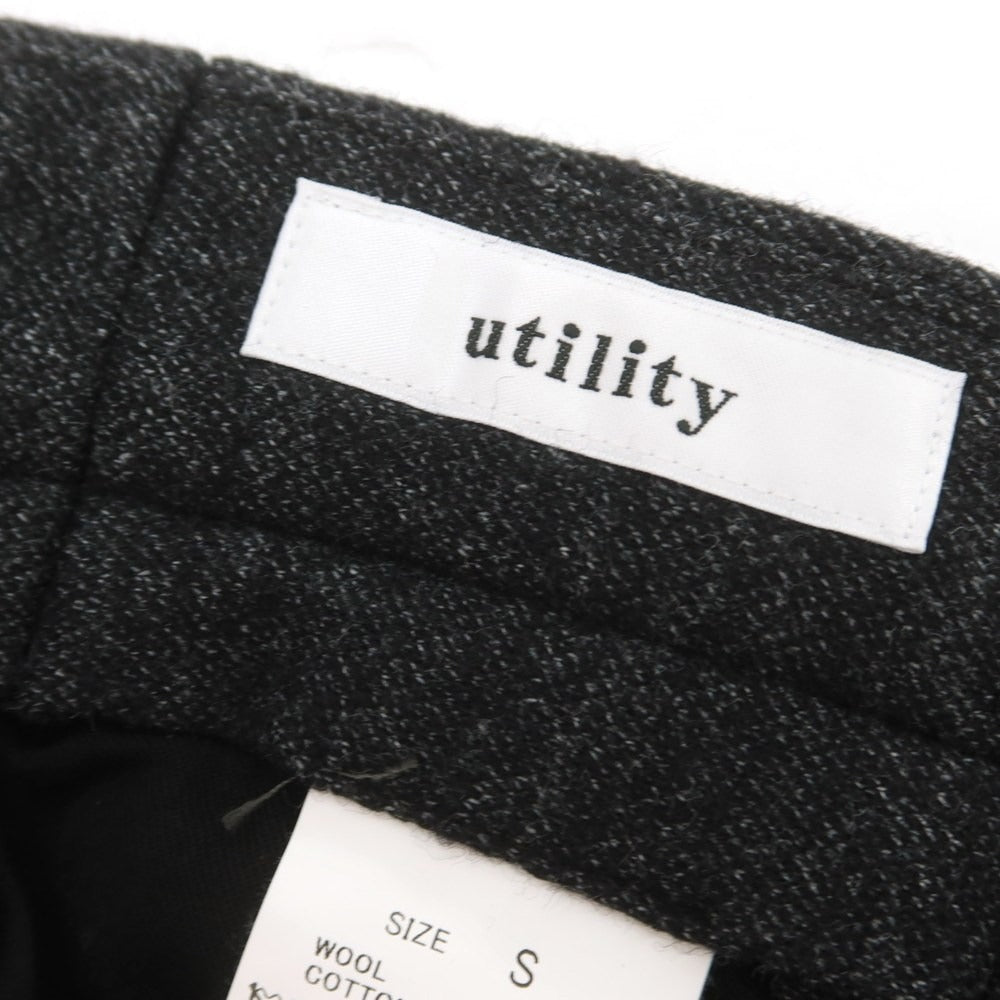 【中古】トゥモローランド TOMORROWLAND ウールコットン ジャージー イージースラックスパンツ ブラックxライトグレー【 S 】【 状態ランクB 】【 メンズ 】