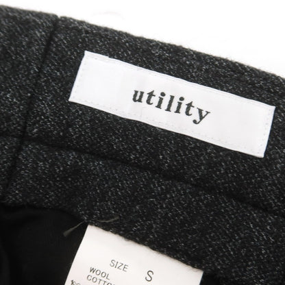 【中古】トゥモローランド TOMORROWLAND ウールコットン ジャージー イージースラックスパンツ ブラックxライトグレー【 S 】【 状態ランクB 】【 メンズ 】