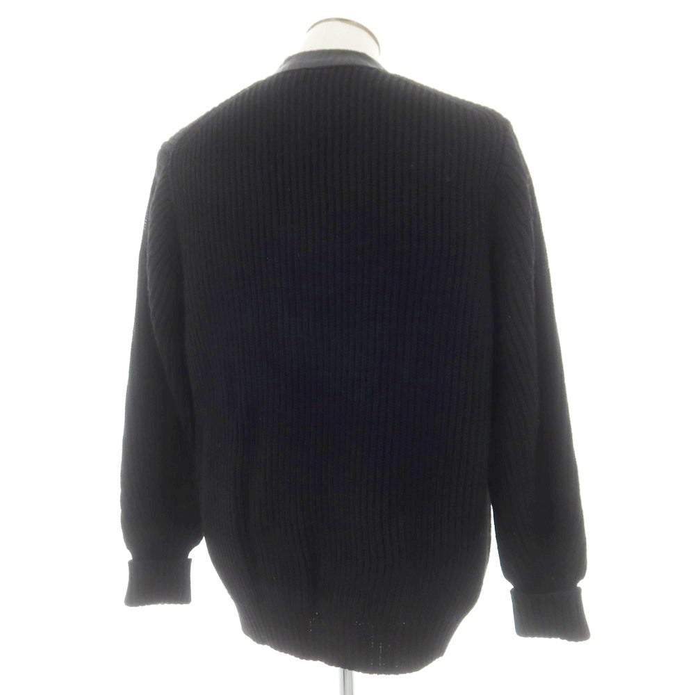【中古】コセイ COSEI ローゲージ ウール リブ ニット カーディガン ブラック【サイズL】【 状態ランクB 】【 メンズ 】[EPD]
