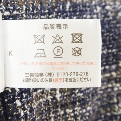 [Used] T-JACKET Cotton wool check casual jacket Navy x gray [XS] [Condition rank B] [Men&