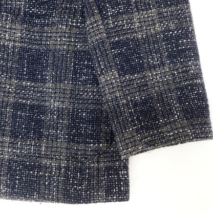 [Used] T-JACKET Cotton wool check casual jacket Navy x gray [XS] [Condition rank B] [Men&