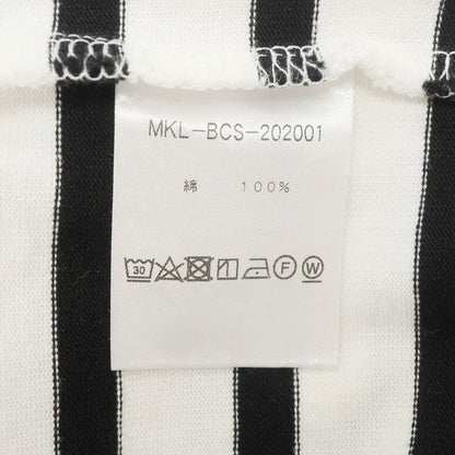 【中古】モンケメル MONT KEMMEL コットン ボーダー ボートネック 半袖Ｔシャツ ホワイトxブラック【 L 】【 状態ランクC 】【 メンズ 】