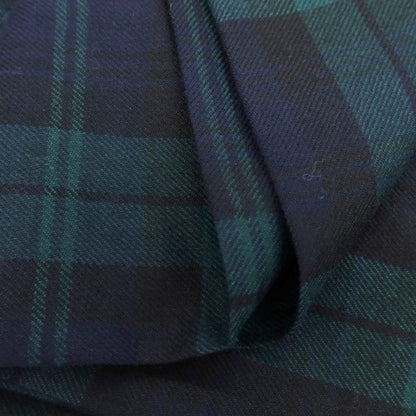 【中古】ベルナール ザンス BERNARD ZINS ウール チェック ドレススラックスパンツ ネイビーxグリーン【 40 】【 状態ランクB 】【 メンズ 】