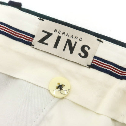 【中古】ベルナール ザンス BERNARD ZINS ウール チェック ドレススラックスパンツ ネイビーxグリーン【 40 】【 状態ランクB 】【 メンズ 】