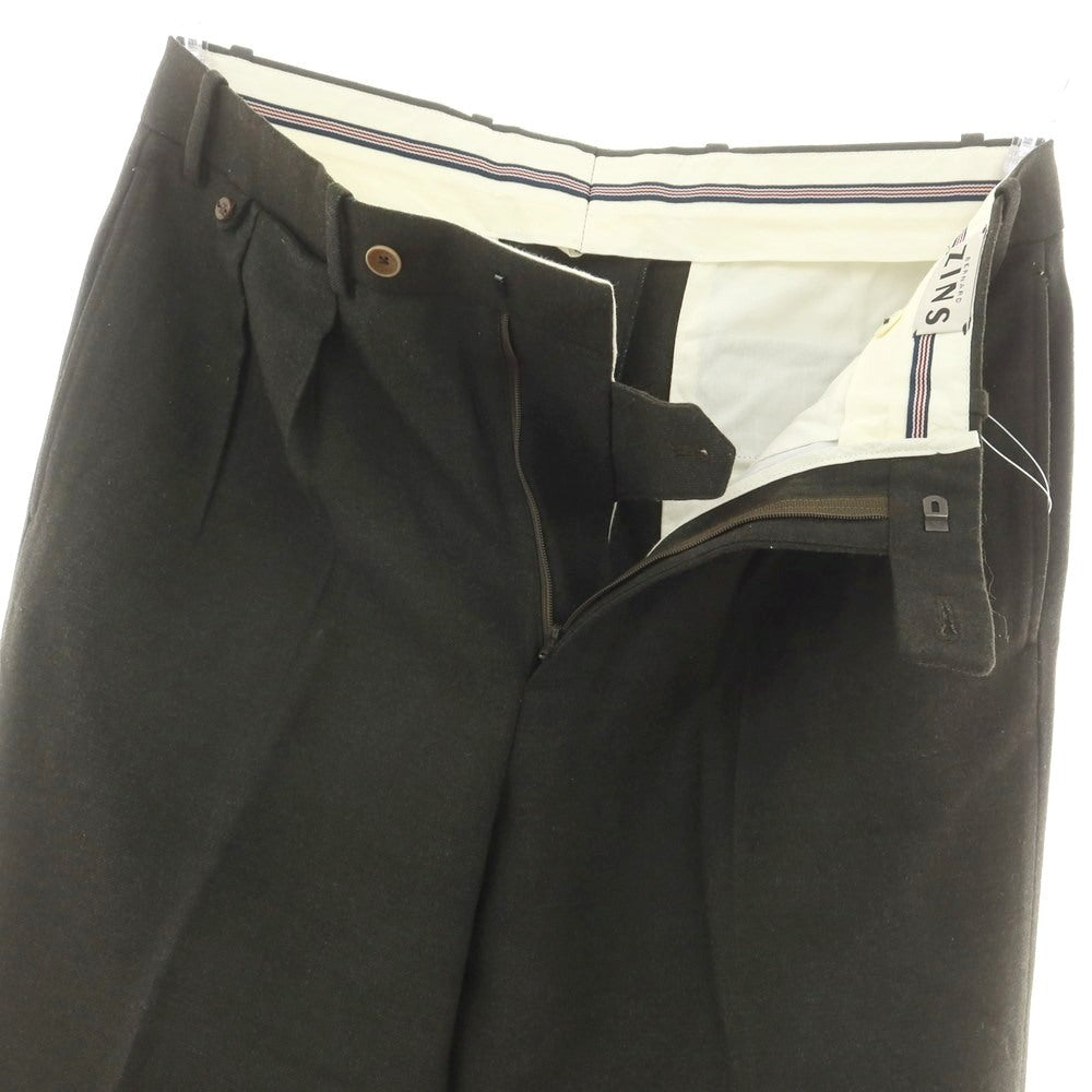 【中古】ベルナール ザンス BERNARD ZINS VOYAGE TRAVELWEAR ストレッチ ウール ドレススラックスパンツ ダークオリーブ【 38 】【 状態ランクB 】【 メンズ 】