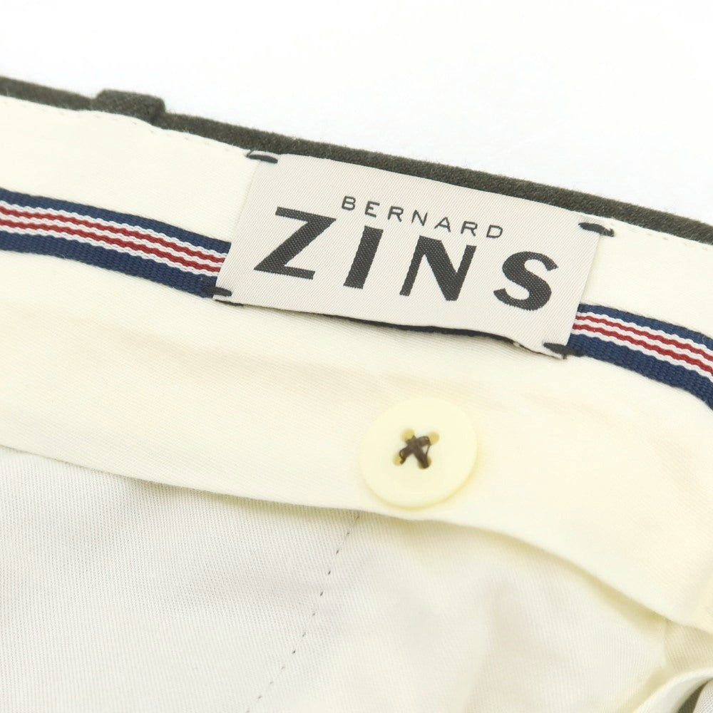 【中古】ベルナール ザンス BERNARD ZINS VOYAGE TRAVELWEAR ストレッチ ウール ドレススラックスパンツ ダークオリーブ【 38 】【 状態ランクB 】【 メンズ 】