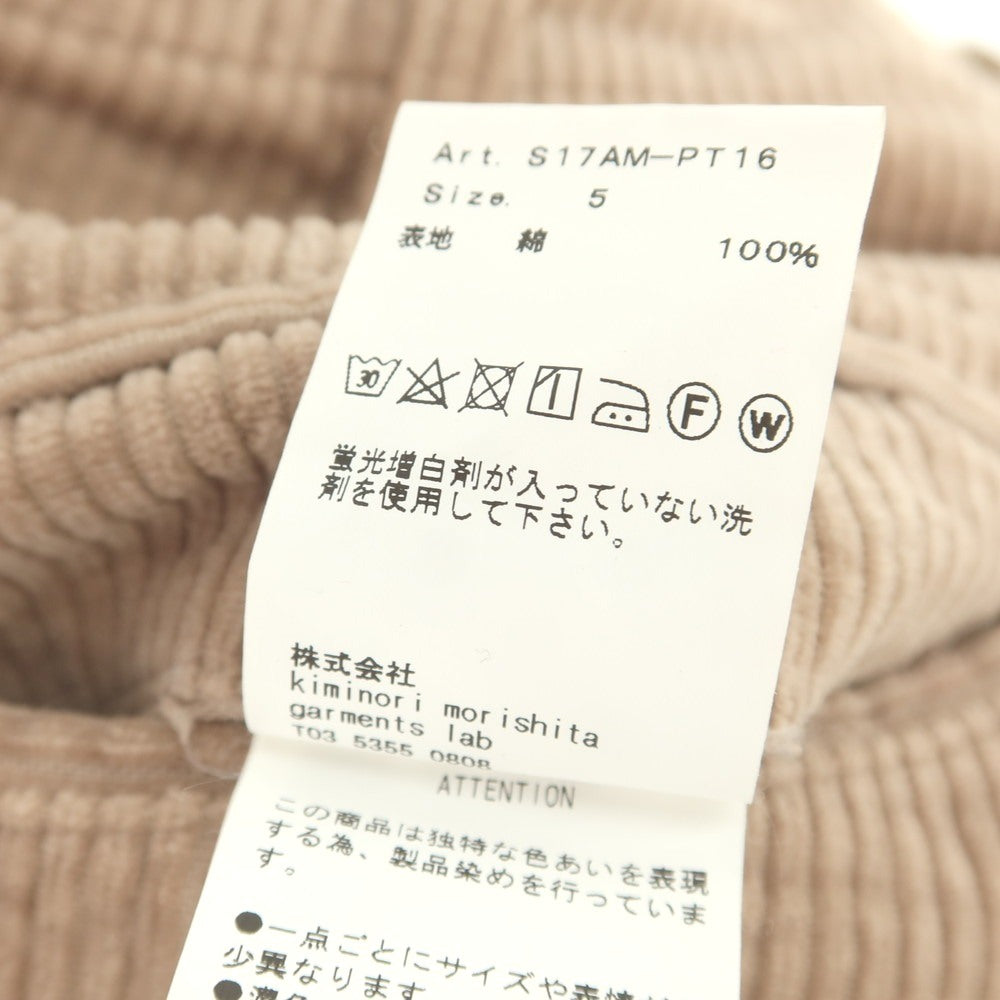 【中古】08サーカス 08sircus コットン 太畝 コーデュロイパンツ ベージュ【 サイズ5 】【 状態ランクC 】【 メンズ 】 [CPD]