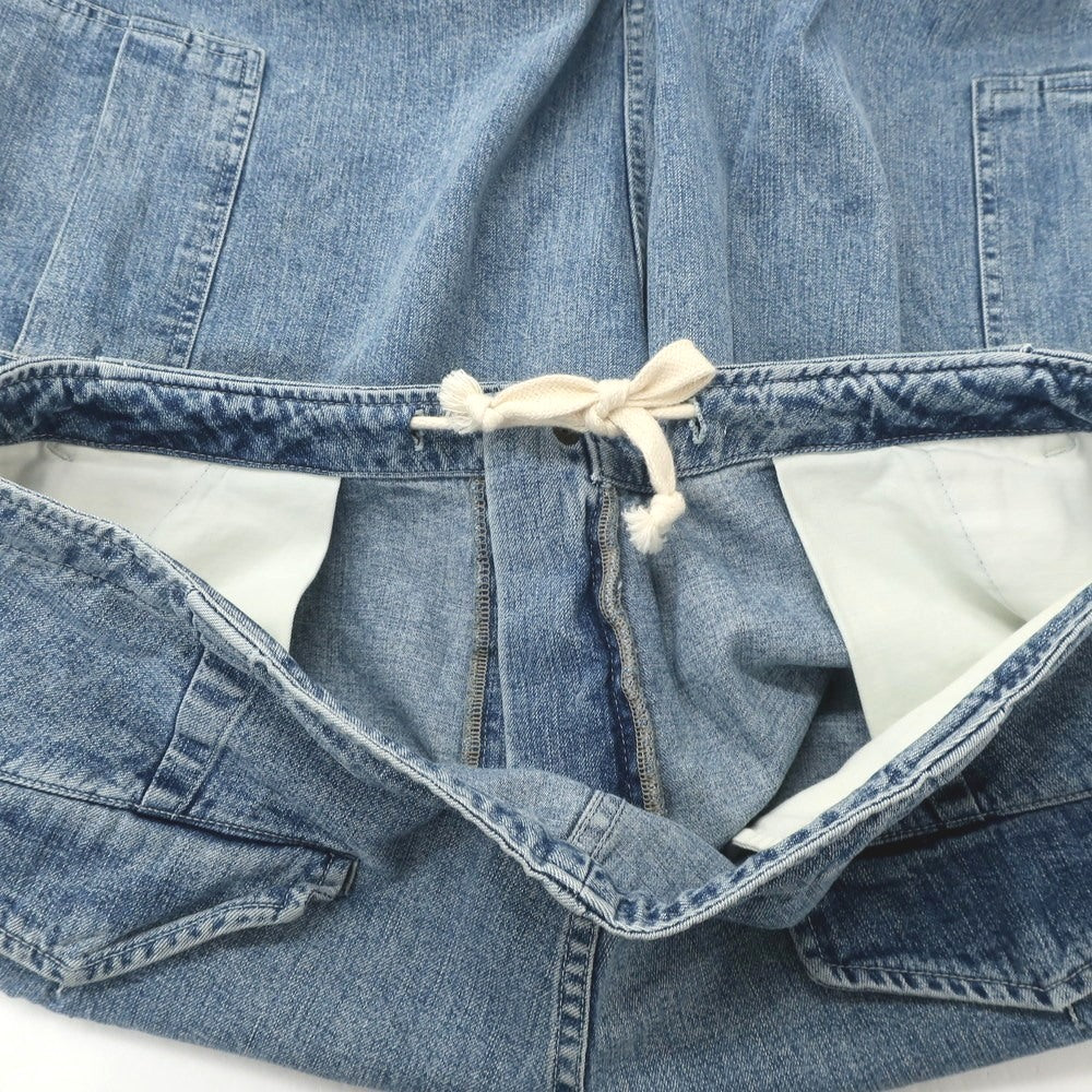 【中古】ビームス BEAMS JAPAN コットン カーゴ デニムパンツ ブルー【 XL 】【 状態ランクB 】【 メンズ 】