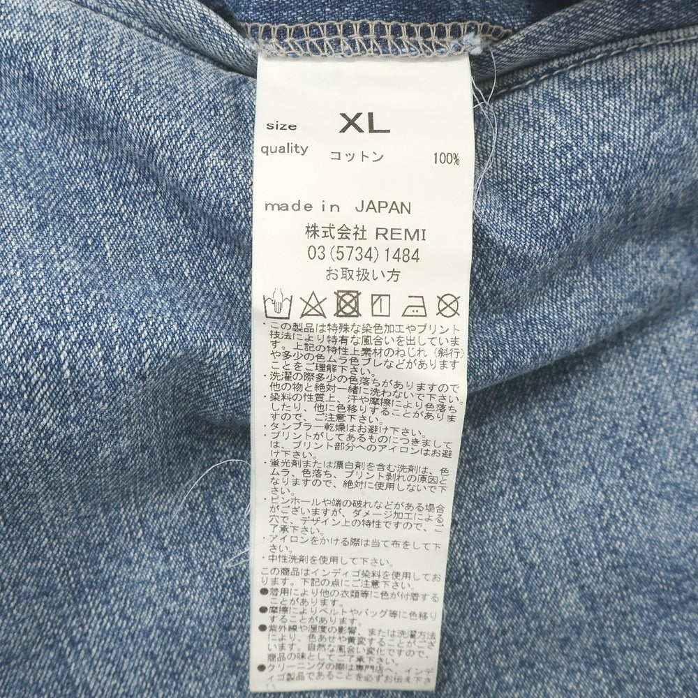 【中古】ビームス BEAMS JAPAN コットン カーゴ デニムパンツ ブルー【 XL 】【 状態ランクB 】【 メンズ 】