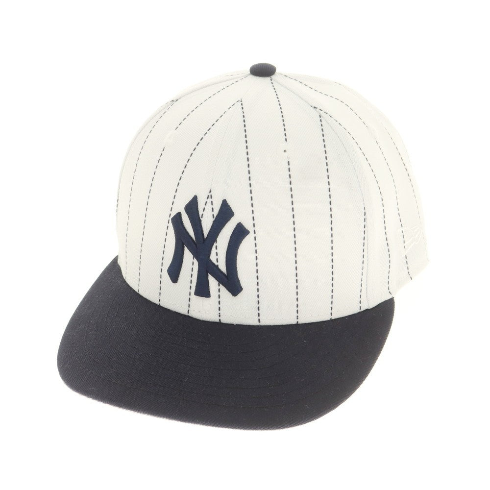 [Used] New Era Polyester NY Yankees BB Cap White x Navy [7 1/2] [Condition Rank B] [Men&