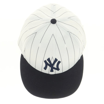 [Used] New Era Polyester NY Yankees BB Cap White x Navy [7 1/2] [Condition Rank B] [Men&