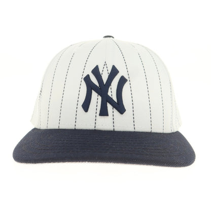 [Used] New Era Polyester NY Yankees BB Cap White x Navy [7 1/2] [Condition Rank B] [Men&