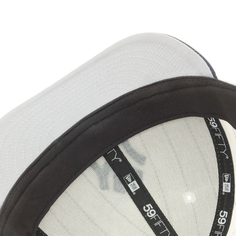 [Used] New Era Polyester NY Yankees BB Cap White x Navy [7 1/2] [Condition Rank B] [Men&