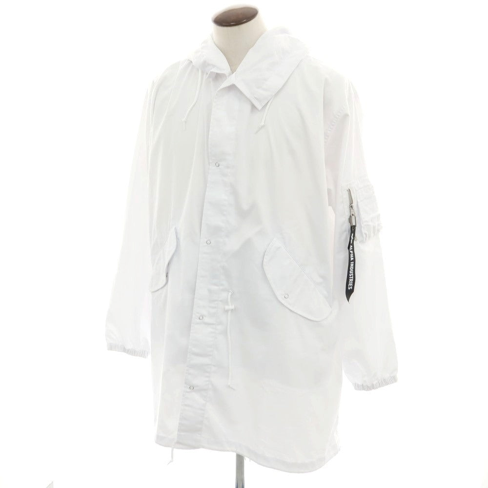 【中古】シーディージー ＣＤＧ × Alpha ポリエステルコットン モッズコート ホワイト【 XL 】【 状態ランクA 】【 ユニセックス 】