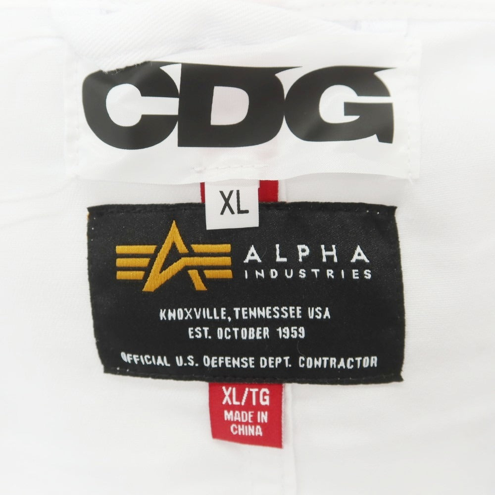 【中古】シーディージー ＣＤＧ × Alpha ポリエステルコットン モッズコート ホワイト【 XL 】【 状態ランクA 】【 ユニセックス 】
