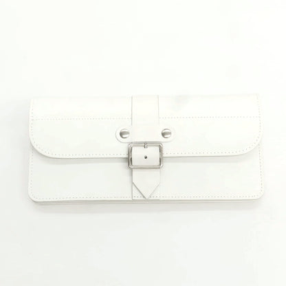 【中古】コムデギャルソン COMME des GARCONS レザー 長財布 ホワイトxシルバー【 状態ランクA 】【 ユニセックス 】