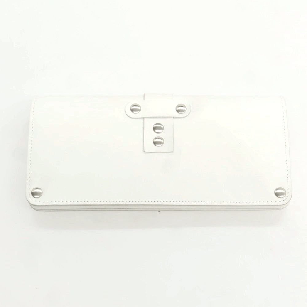 【中古】コムデギャルソン COMME des GARCONS レザー 長財布 ホワイトxシルバー【 状態ランクA 】【 ユニセックス 】