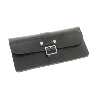 【中古】コムデギャルソン COMME des GARCONS レザー 長財布 ブラックxシルバー【 状態ランクA 】【 ユニセックス 】