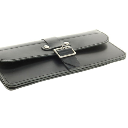 【中古】コムデギャルソン COMME des GARCONS レザー 長財布 ブラックxシルバー【 状態ランクA 】【 ユニセックス 】