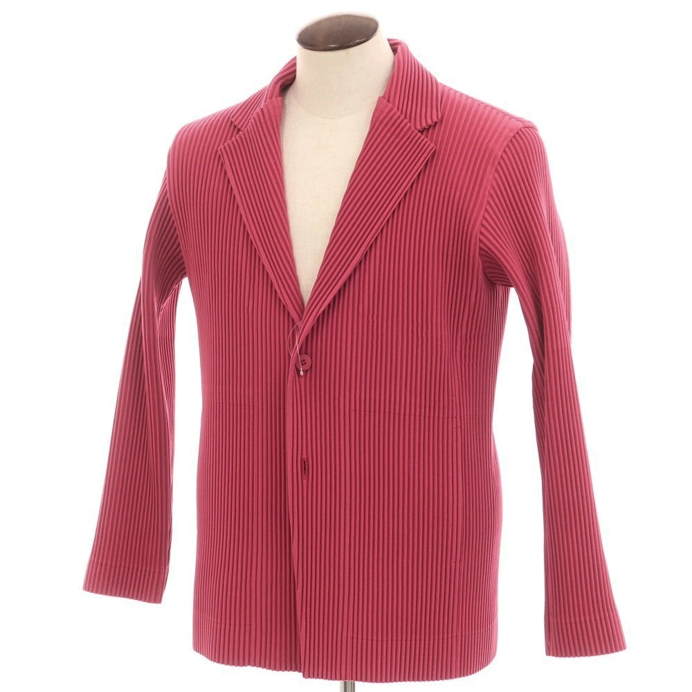 【中古】オム プリッセ イッセイミヤケ HOMME PLISSE ISSEY MIYAKE 2024年秋冬 プリーツ 2B カジュアルジャケット ダークローズピンク【 表記なし（L位） 】【 状態ランクA 】【 メンズ 】