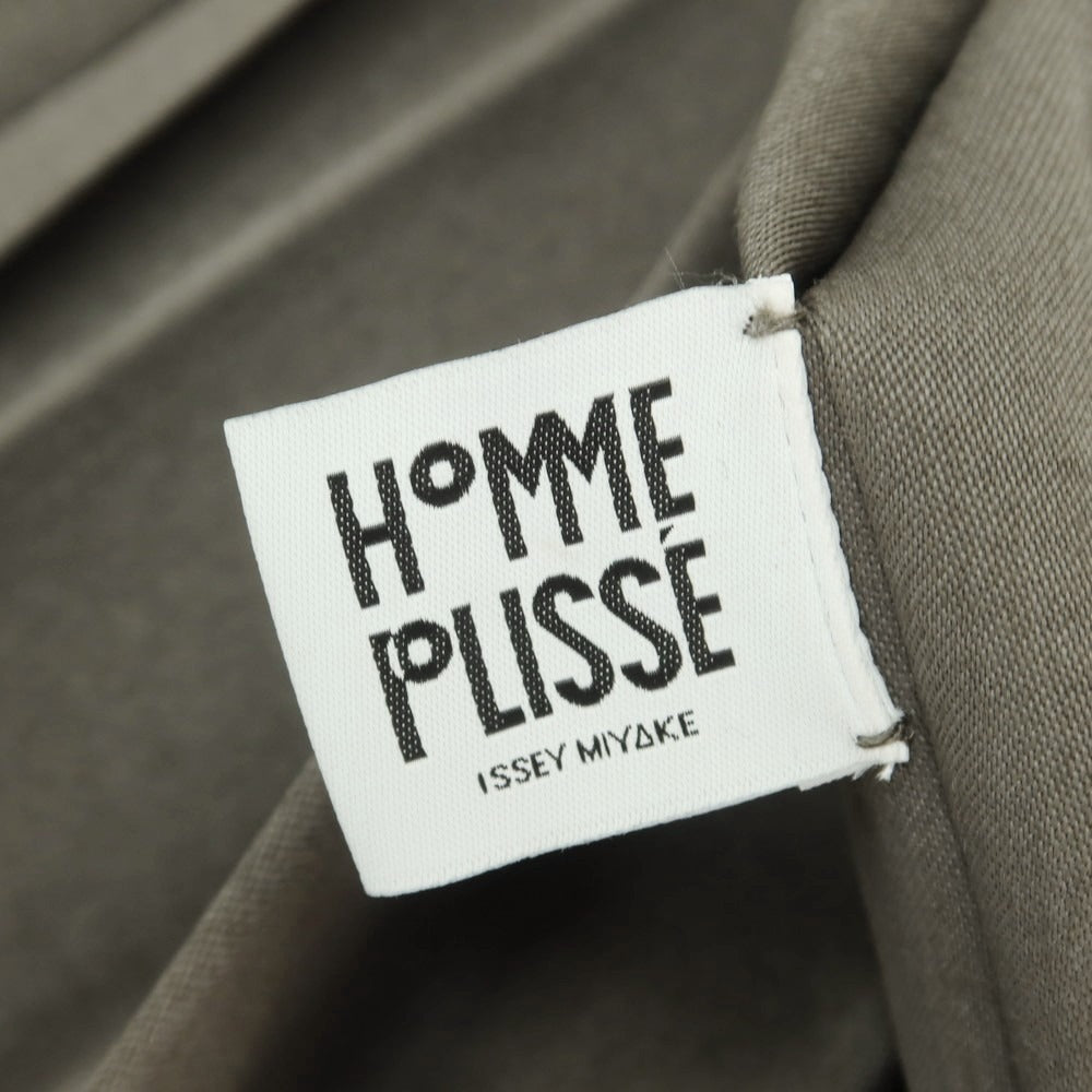 【中古】オム プリッセ イッセイミヤケ HOMME PLISSE ISSEY MIYAKE プリーツ加工 ブルゾン グレイッシュカーキ【 表記なし（L位） 】【 状態ランクA 】【 メンズ 】