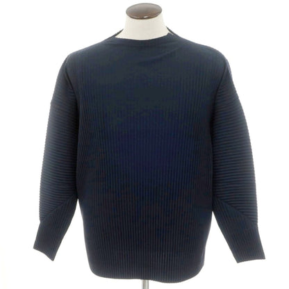 【中古】オム プリッセ イッセイミヤケ HOMME PLISSE ISSEY MIYAKE 2024年秋冬 プリーツ モックネック カットソー ネイビー【 表記なし（L位） 】【 状態ランクA 】【 メンズ 】 [APD]