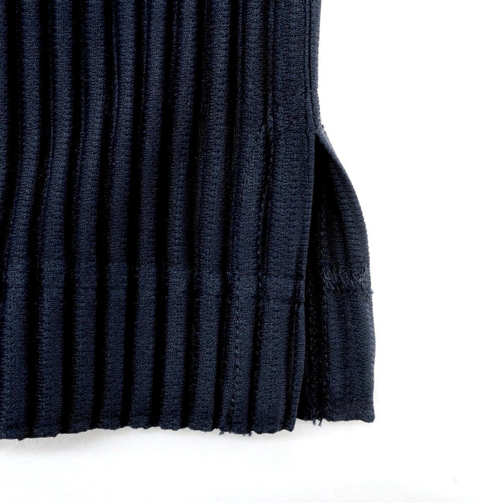 【中古】オム プリッセ イッセイミヤケ HOMME PLISSE ISSEY MIYAKE 2024年秋冬 プリーツ モックネック カットソー ネイビー【 表記なし（L位） 】【 状態ランクA 】【 メンズ 】 [APD]