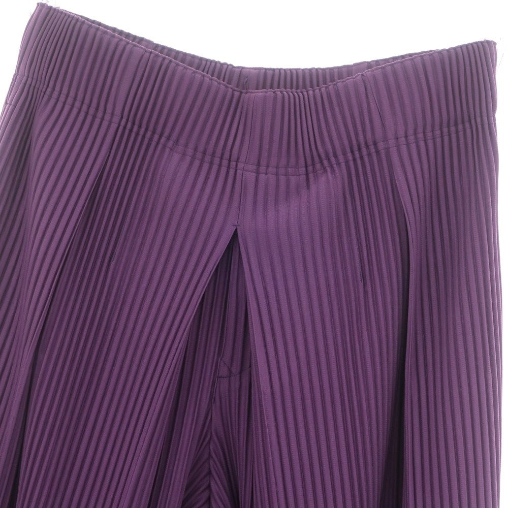 【中古】オム プリッセ イッセイミヤケ HOMME PLISSE ISSEY MIYAKE 2024年秋冬 プリーツ イージーパンツ パープル【 表記なし（L位） 】【 状態ランクA 】【 メンズ 】