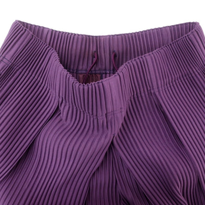 【中古】オム プリッセ イッセイミヤケ HOMME PLISSE ISSEY MIYAKE 2024年秋冬 プリーツ イージーパンツ パープル【 表記なし（L位） 】【 状態ランクA 】【 メンズ 】 [APD]