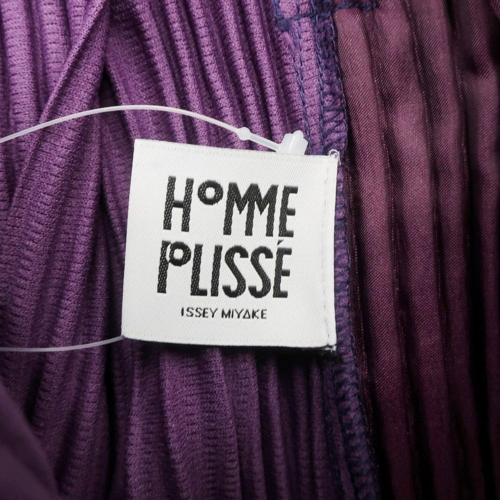 【中古】オム プリッセ イッセイミヤケ HOMME PLISSE ISSEY MIYAKE 2024年秋冬 プリーツ イージーパンツ パープル【 表記なし（L位） 】【 状態ランクA 】【 メンズ 】 [APD]