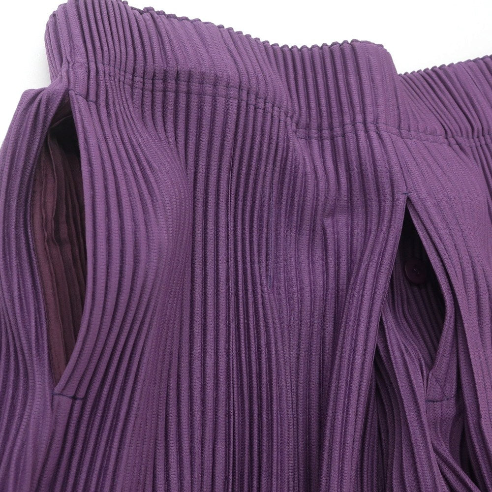 【中古】オム プリッセ イッセイミヤケ HOMME PLISSE ISSEY MIYAKE 2024年秋冬 プリーツ イージーパンツ パープル【 表記なし（L位） 】【 状態ランクA 】【 メンズ 】 [APD]