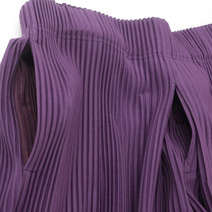 【中古】オム プリッセ イッセイミヤケ HOMME PLISSE ISSEY MIYAKE 2024年秋冬 プリーツ イージーパンツ パープル【 表記なし（L位） 】【 状態ランクA 】【 メンズ 】 [APD]