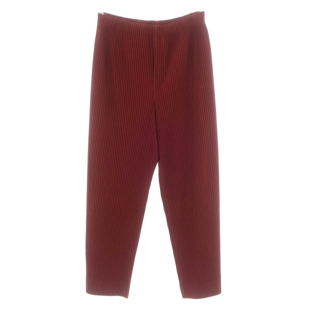 【中古】オム プリッセ イッセイミヤケ HOMME PLISSE ISSEY MIYAKE 2024年秋冬 プリーツ イージーパンツ レッドブラウン系【 表記なし（L位） 】【 状態ランクA 】【 メンズ 】