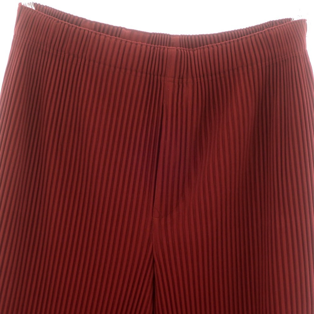 【中古】オム プリッセ イッセイミヤケ HOMME PLISSE ISSEY MIYAKE 2024年秋冬 プリーツ イージーパンツ レッドブラウン系【 表記なし（L位） 】【 状態ランクA 】【 メンズ 】