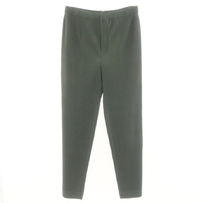 【中古】オム プリッセ イッセイミヤケ HOMME PLISSE ISSEY MIYAKE 2024年秋冬 プリーツ イージーパンツ セージグリーン系【 表記なし（L位） 】【 状態ランクA 】【 メンズ 】 [APD]