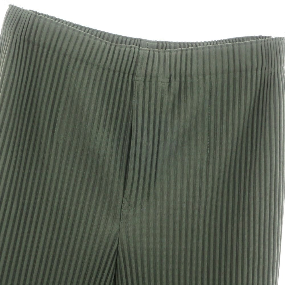 【中古】オム プリッセ イッセイミヤケ HOMME PLISSE ISSEY MIYAKE 2024年秋冬 プリーツ イージーパンツ セージグリーン系【 表記なし（L位） 】【 状態ランクA 】【 メンズ 】